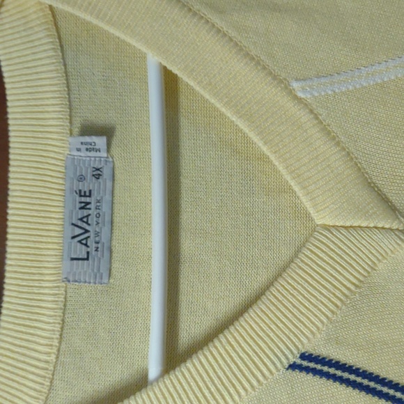 Men's big and tall 4X levane New York golf sweater preppy springtime casual - Picture 2 of 7